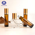 Wholesale 10ml Amber Glass Roll-On Perfume Oil Bottle Refillable Essential Oils Bottle