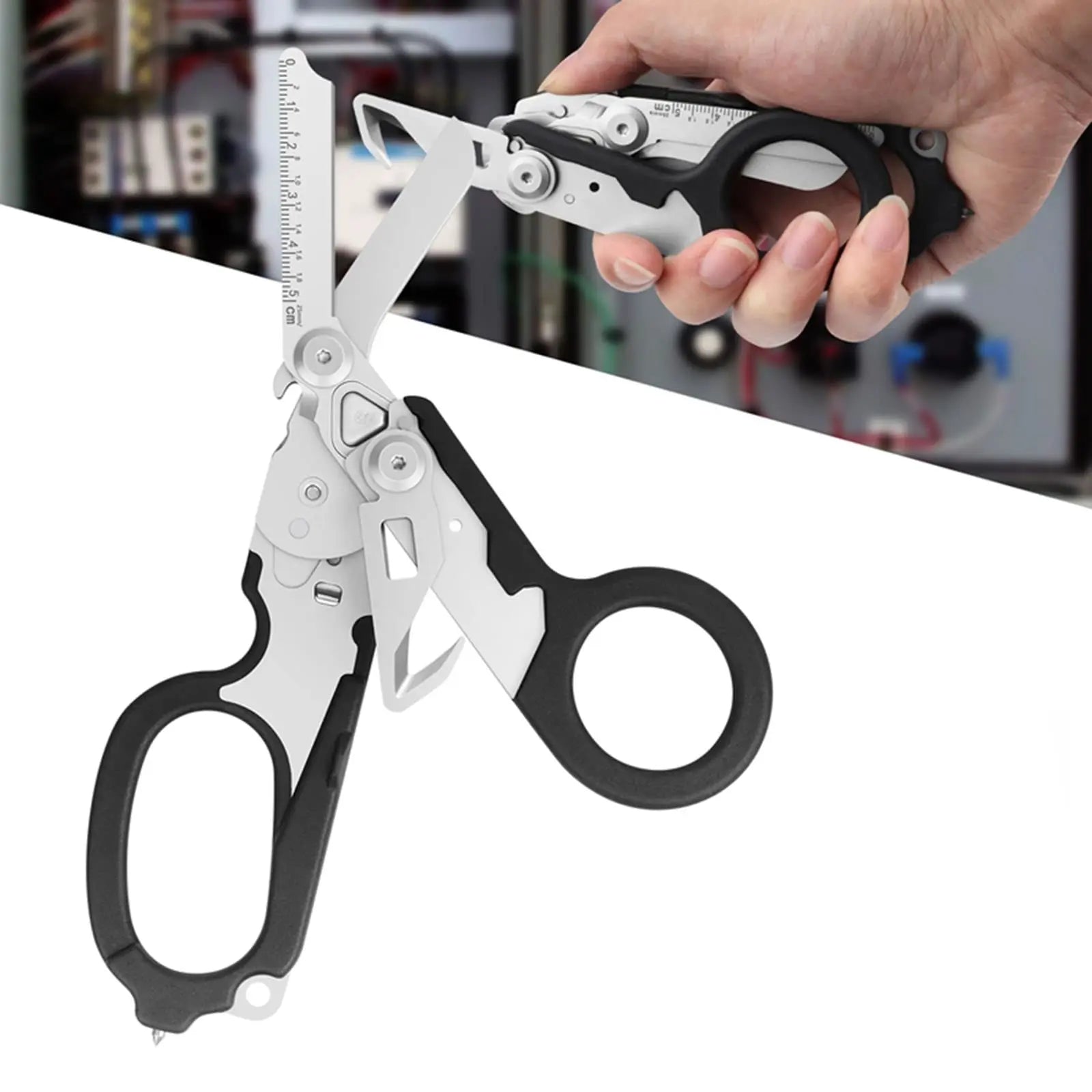 Kongbo 6 in 1 Multifunctional Trauma Shears Foldable Emergency Response Stainless Steel Scissors Pliers Outdoor Rescue Tools
