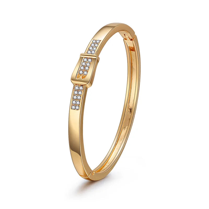 DHJ60130 Fashion Alloy Bangle With Rhinestones Women Classic Simple Bangle European and American Jewelry