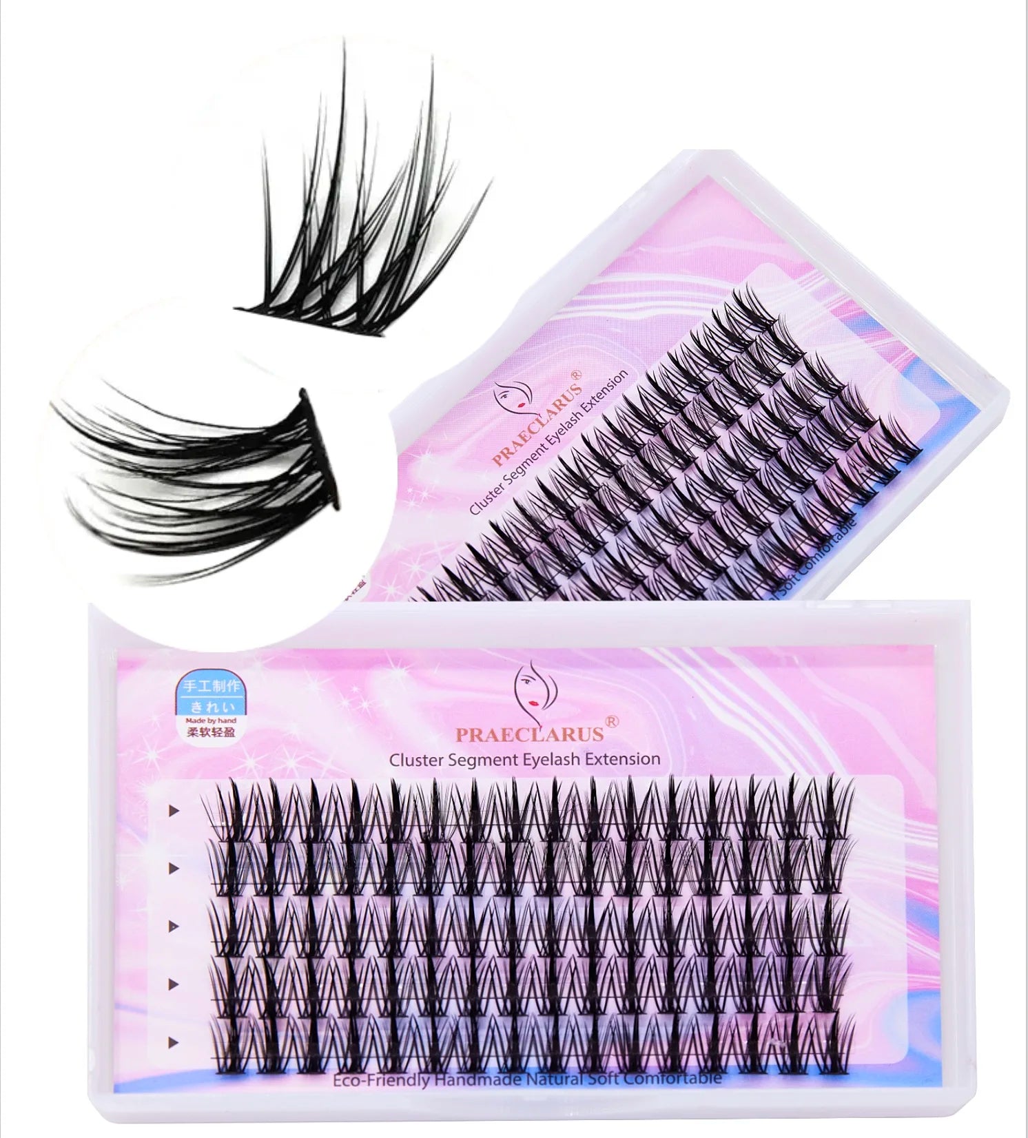 Factory Wholesale Slef Grafting Lashes Angel Eyelashes Grafted Hot Melt Single Cluster Spikes of Wheat Eyelashes