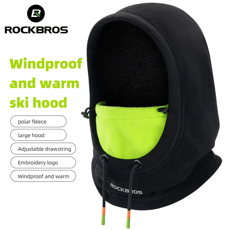 ROCKBROS Winter Polar Fleece Balaclava Custom One Hole Full Face Cover Head Warm Hat Men Women Balaclava Hood