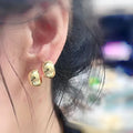EM1291 Mini Minimalist Boho Bohemian Bold Silver 18k Gold Plated Hoops Earrings