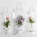 Clear Flower Bag Waterproof Gift Carrier Bag Rectangle Transparent Bouquet Fruit Carry  Packaging Bag