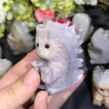 Wholesale  Nature Crystal Animals Cluster Hedgehog clear Quartz Hedgehog for Gifts