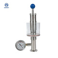 Aohoy Manual 304 316 Stainless Steel Spunding Valve with Gauge Safety Structure for Beer Brewery