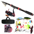 SNEDA Newbility Fishing Rod Fishing Reel 5.5:1 Fishing Tackle Combo Carbon Fiber Hard 1.8M-3.0M Rod and 4000 Telescopic Rod