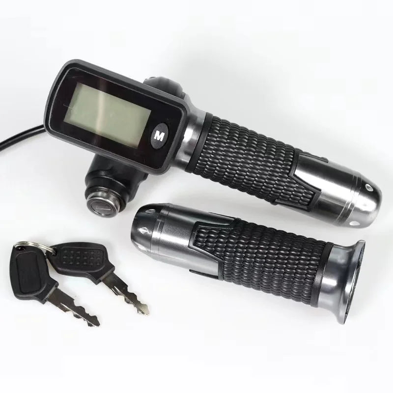 Electric Bike 36V/48V Grip Speed Display Twist Throttle for All Electric Bike/scooter/ Connect to Ebike Brushless Controller