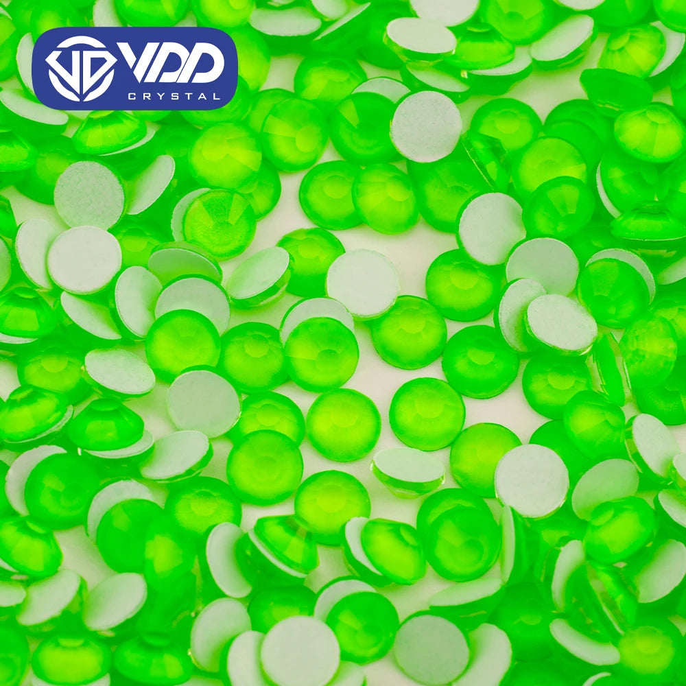 VDD 281 M Green SS6-SS30 Non-hotfix Glass Rhinestones Crystal Flatback Stones  for Nail Art Accessories DIY Crafts