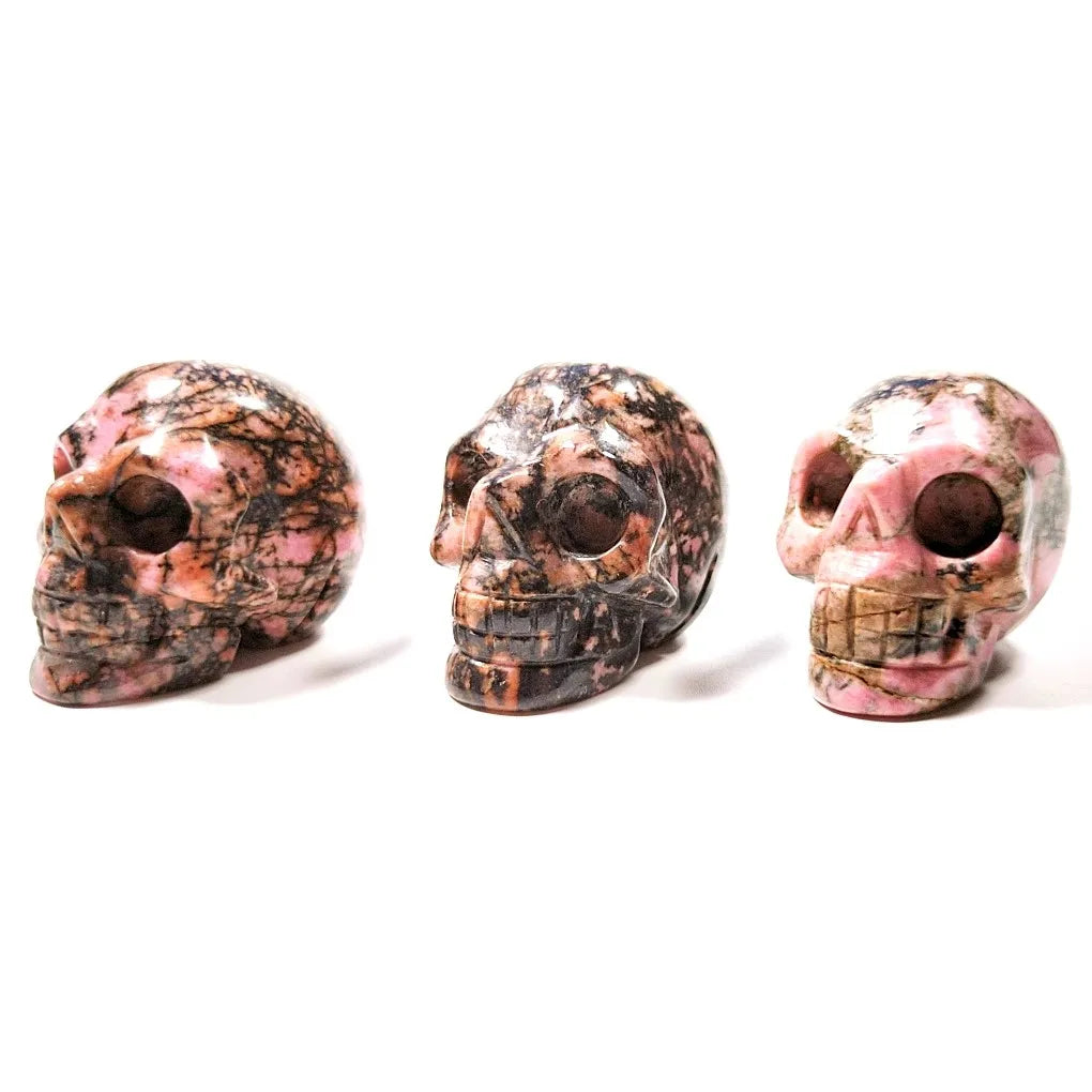 Huiying New Cheap Price 2 Inch Hand Carved Natural Decorative Paperweight Stone Skulls Head for Gifts Crafts
