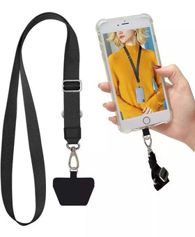 Phone Lanyard with Adjustable Nylon Neck Strap Polyester Patch Phone Lanyard