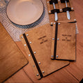 Customized  Stands for Restaurants Plywood Menu Covers for Restaurants Bars and Coffee Shops A5 A6 A4 Wooden Menu Cover