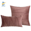 Innermor 100% Polyester Knitted Soft Velour Pleated Portable Geometric Floral Luxury Throw Pillows Modern Bedroom Striped