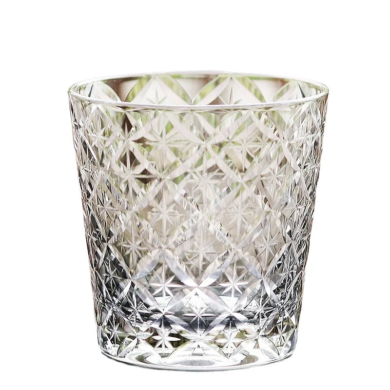Hot Selling Japanese Style Crystal Cold Glassware 10OZ Large Capacity Old Fashioned Glass Cup Whisky Glass