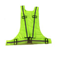 Fluorescent Yellow Orange Body Security Stripped Mesh T-shirt Safety Vest Jacket Belt Harness with Reflective Tape Material