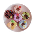 100Pcs Kawaii Simulation Miniature Fruit Donuts Resin Flat Back Donut Cabochon for Deco Parts Crafts  DIY Scrapbooking