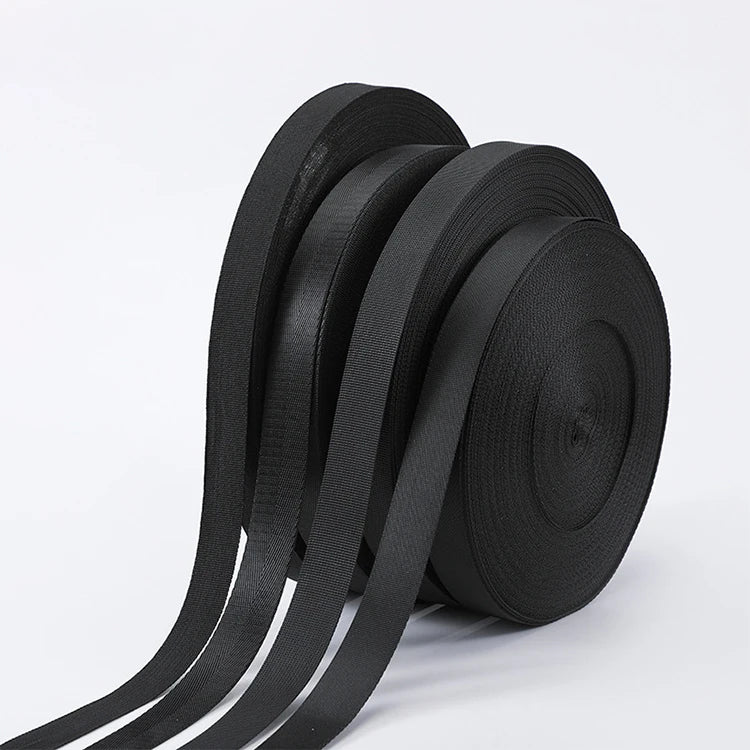 Wholesale  Per Roll 38mm 50mm Strap Baby Car Seat Tape Imitation Nylon Webbing with Double Face Style