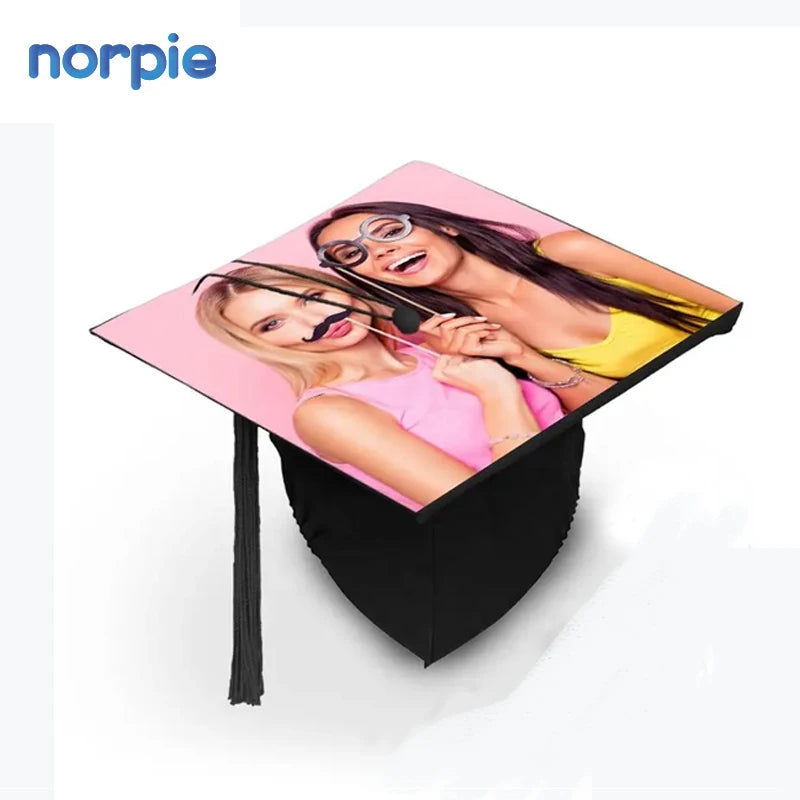 Graduation Hat Custom Photo Printed Graduation Cap Tassel Topper Sublimation MDF Single-sided Graduation Cap Topper