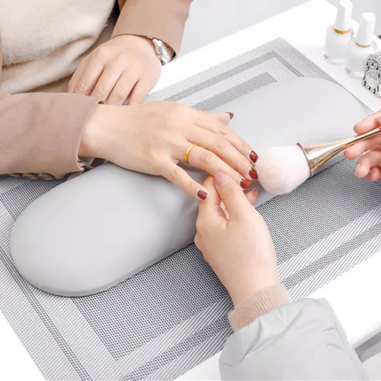 Custom Washable PU Leather Manicure Hand Pillow Cushion Manicure Tools Nail Pillow Hand Arm Rest for Nails