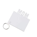 Qualisub 3mm MDF Double Sided Sublimation Zinc Alloy MOM Keychains Blanks in 75x75mm
