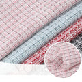 Hot Selling pink Tweed Fabric pink Wool Check Fabric Jacquard Tweed Fabric for Clothing