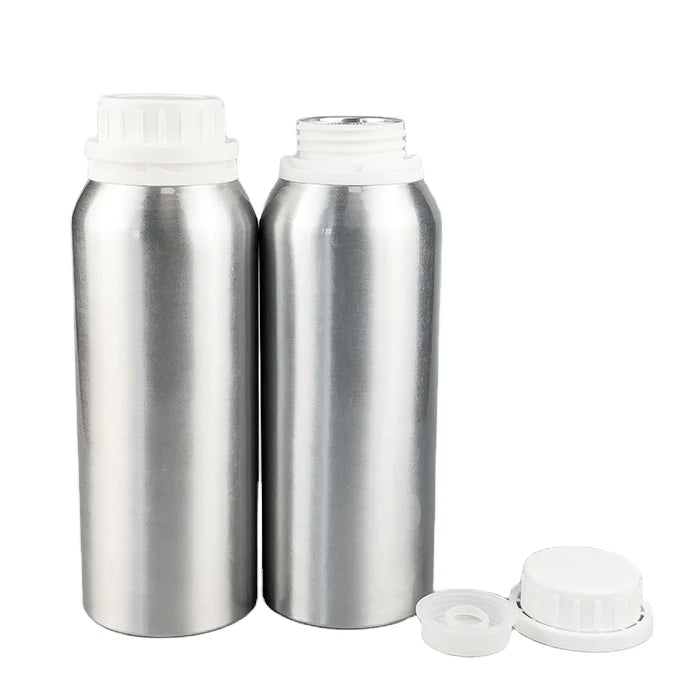 Empty Childproof Metal Aluminum Fragrance Oil Cosmetic Bottles Aroma Essential Oil Bottles with Tamperproof Lid for Lotion