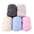 OEM Service Super Chunky Core Spun Melange Yarn Recycled Cotton Polyester Tube for Arm Knitting Cushion Blanket Pet Nest Hat