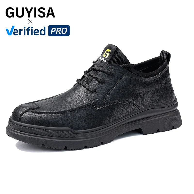 GUYISA SRC Chef Shoes for Men Microfiber Upper with Rubber Outsole Non-Slip Safety Shoes