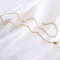 Minimalist Beaded Chain Choker Necklace Stainless Steel 18K Gold Plated Waterproof Satellite Bead Chain Layering Necklace
