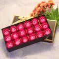 D-FZH003 18 PCS Floral Scented Bath Soap Rose Flower Petals Plant Essential Oil Rose Soap Set Best Gifts for Her Women Girls Mom