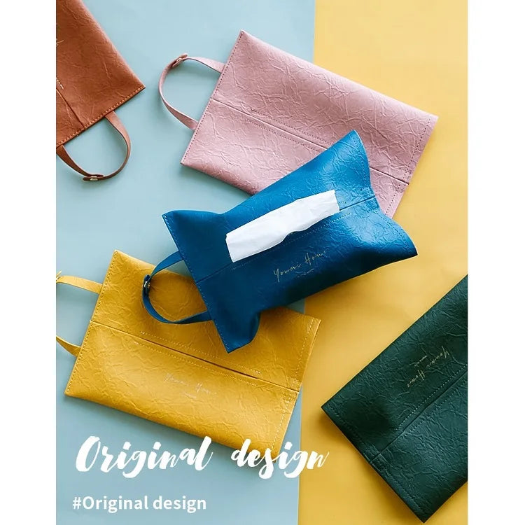 Original Design Good Quality Custom Printing Pu Leather Napkin Holder Paper Tissue Box Cover