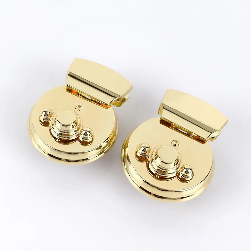 Deepeel AL157 46mm Luggage Hardware Accessories Press Button Locks for Bag Decoration Spring Buckle Purse Closure Mortise Lock