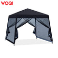 WOQI High Fire Resistance Outdoor Event Patio Backyard Party Tent Canopy Screen with Mesh Side Walls