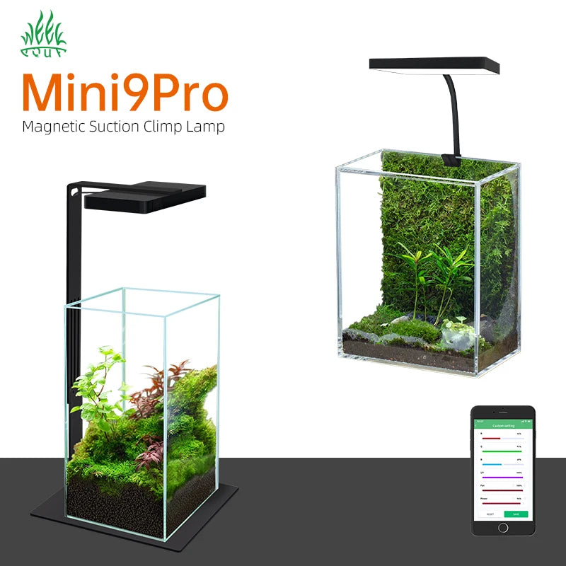 Wholesale WEEK AQUA Mini9Pro LED RGB Dimming xiaomi APP Smart Control Light xiaomi Smart Light for Fish tank Aquarium