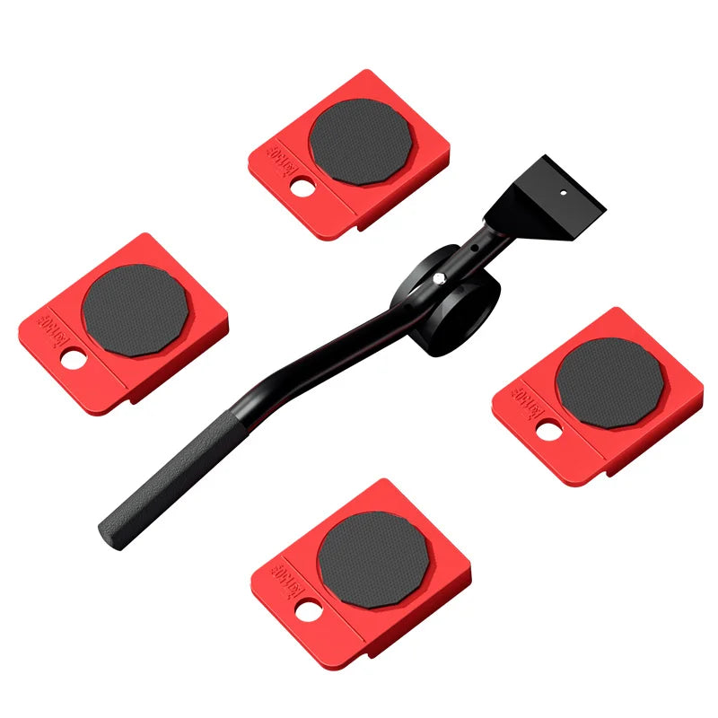 BTE Industrial Grade Space-Saving Base Mover Five-Piece Set Customizable ODM/OEM Tool 250kg Load Capacity Moving Heavy Durable