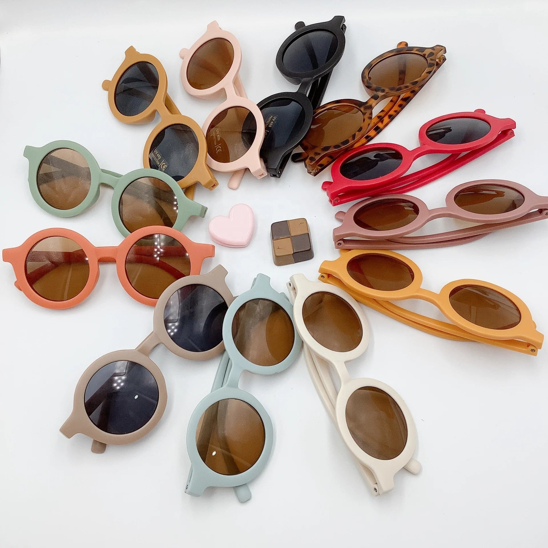 Hot Selling UV400  Children's Sunglasses Wholesale Cute Baby Comfortable Bright Sunglasses Round Frame Girl Boy Glasses 2025