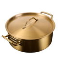 Gold/Silver Hot Pot Soup Pot Clear Soup Pot for Induction Cooker Gas Stove