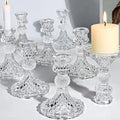 Factory Wholesale 1Pcs 4" Candle Holders Bulk Home Decor Glass Candle Holders for Wedding Festival Party Windowsill Decor