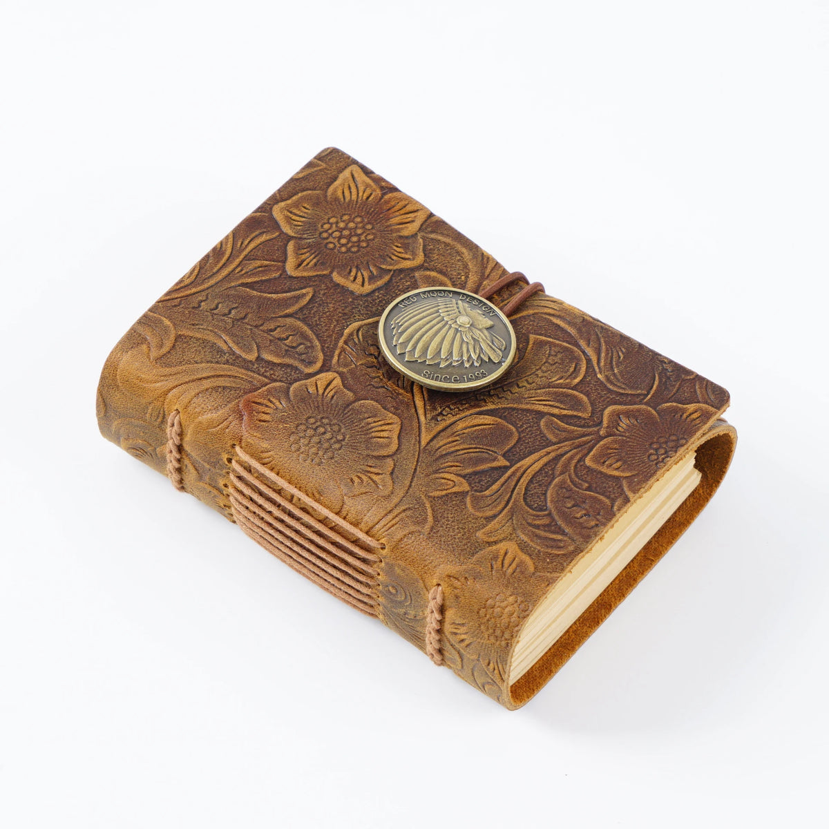 AIGUONIU Genuine Leather Soft Cover Travel Journal Hand-Crafted Reusable Notebook Lined Writing Pages Portable Hardcover Gift