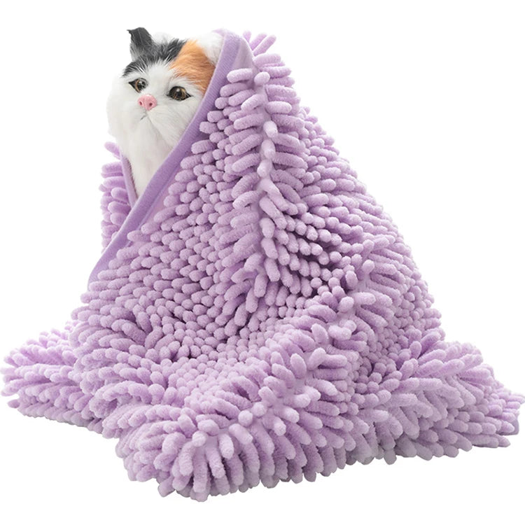 Sanan Super Soft Water Absorbent Thick Pet Towel Quick Drying Microfiber Dog and Cat Bath Towel with Hand Pockets
