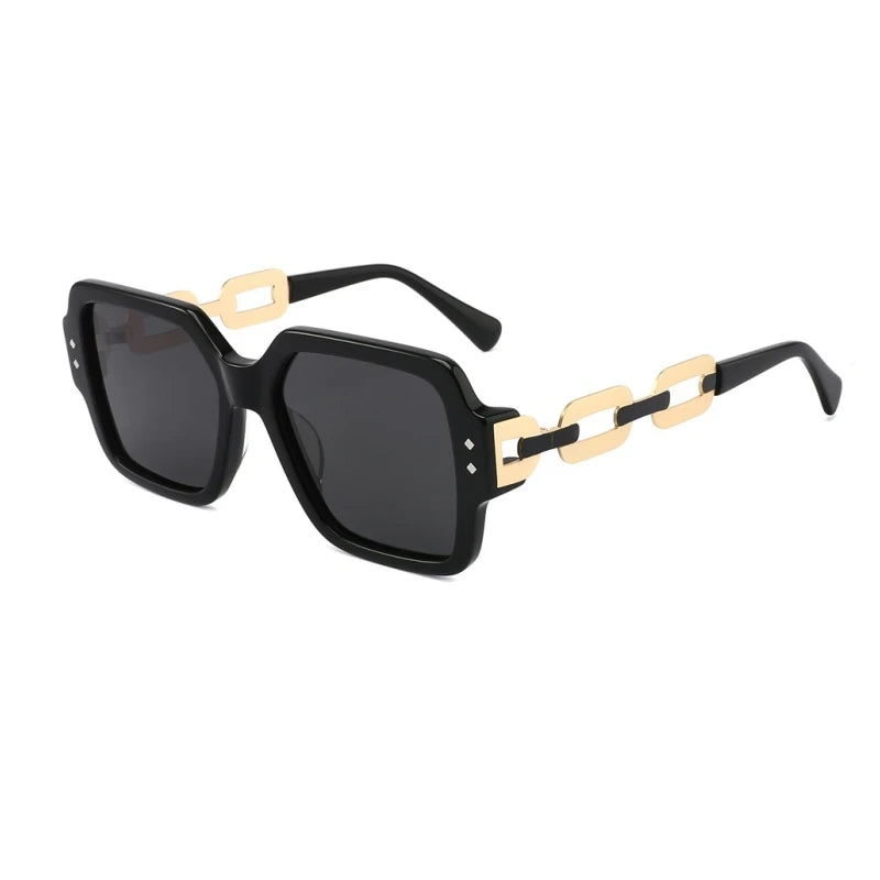 Wholesale New Designer Vintage Large Frame Custom Sunglasses Manufacturer Fashionable Retro Uv400 Men Women Custom Sunglasses