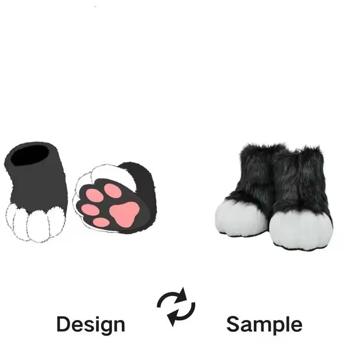 Custom Cute Fursuit Paw Shoes Mascot Fursuit Maker Personalized Costume Clothes Make Furry Feet Fursuit Commissions Open