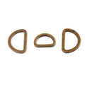 Ivoduff 20mm Antique Brass D Rings for Handbags Metal D Ring Buckle