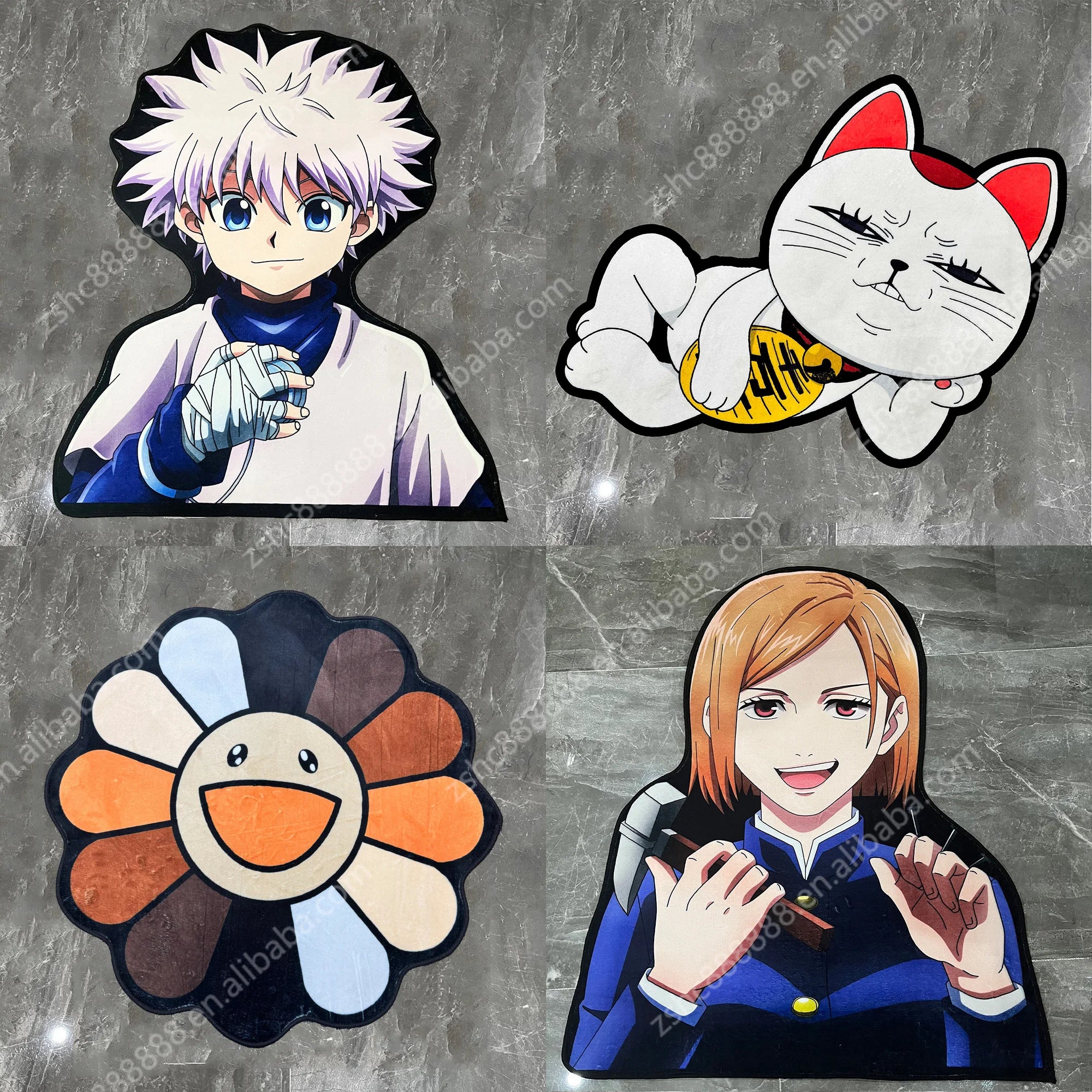 Custom Anime Cute Rugs Custom Your Photo on Rugs Special Die Cut Manga Carpets Anti-slipped Are Mat Home Decor
