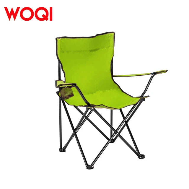 WOQI Modern Comfortable Metal Frame Lightweight Folding Camping Fishing Chair for Park & Outdoor Leisure Travel