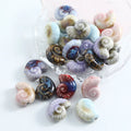 New 21*16 Colorful Ceramic Clay Beads Handmade Small Conch Loose Beads Charm for DIY Jewelry Making Accessories