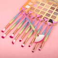 Fashion Big Fish Tail Makeup Set Eyeshadow Palette Gradient Colorful Makeup Brush Kit