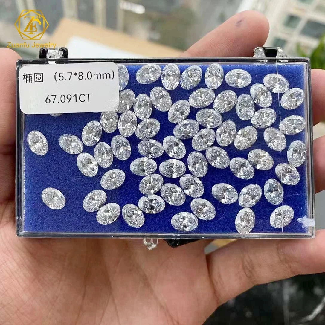 Loos Lots Diamond/cvd Cvd Diamond Hpht 1carat 2carat 3carat Oval Lab Create Diamond