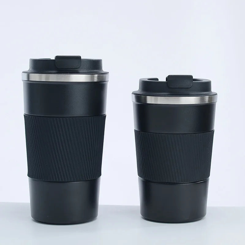Portable Coffee Cup With Lid Thermal Double Wall Stainless Steel Coffee Mug