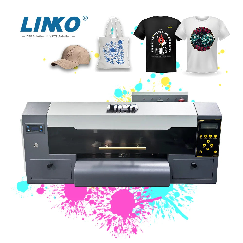 Multicolor Automatic Wireless Digital Pigment Ink Printer With I1600 Heads A3 300mm DTF Printer Printing Machine for T-shirt