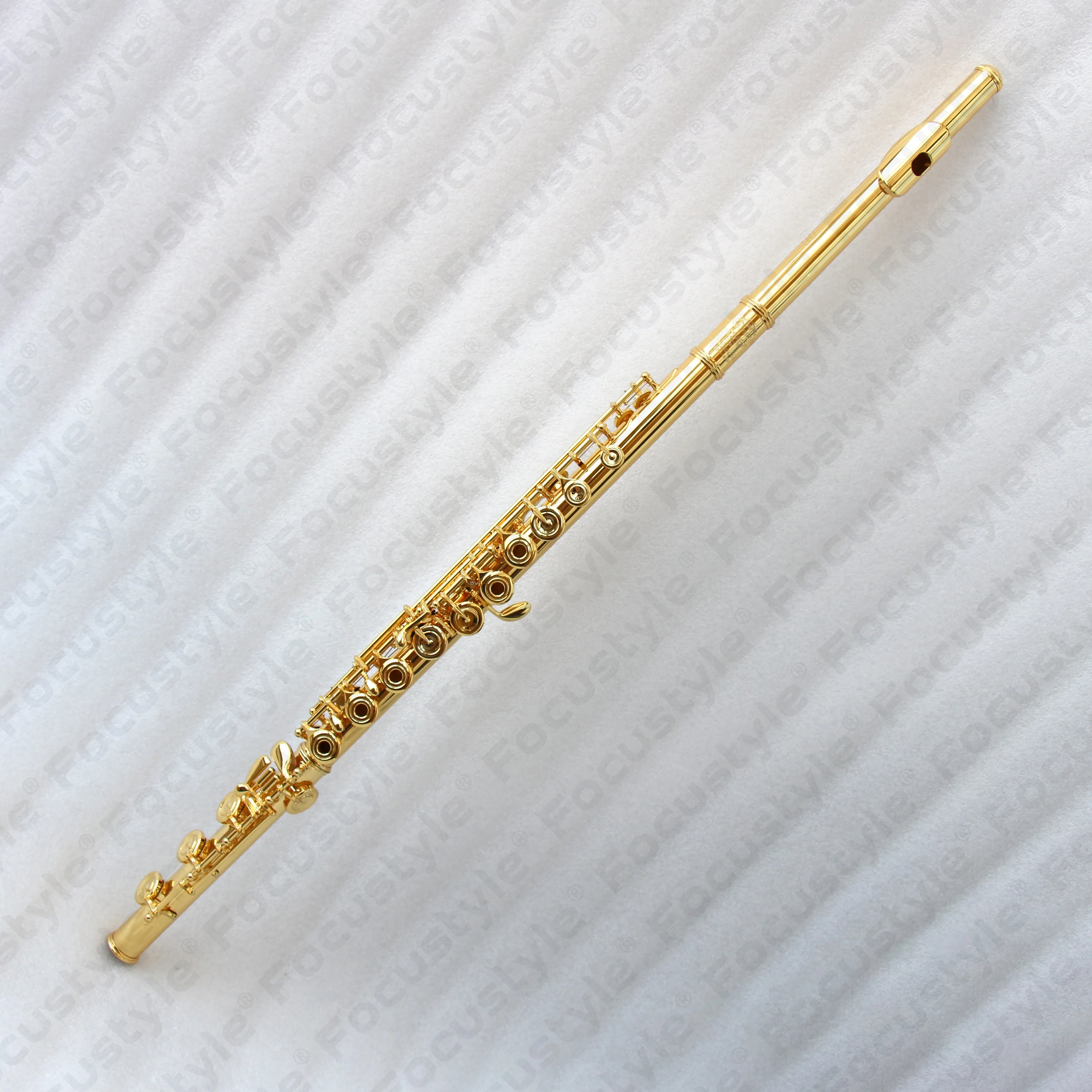 High End 17-Hole Silver Musical Instrument Gold-Plated Transversal Flute Professional 17 Open Hole Flute Factory Price